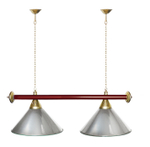 Лампа STARTBILLIARDS 2 пл. (плафоны зеленые,штанга зеленая,фурнитура золото)