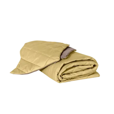 Покрывало + 2 наволочки BuyColor Шоколад/Горчица