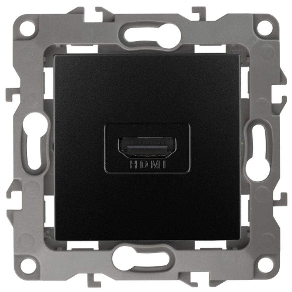12-3114-05 ЭРА Розетка HDMI, IP20, Эра12, антрацит | Без бренда