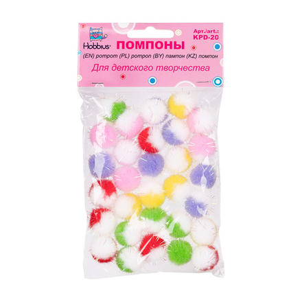 "Hobbius"  Помпоны   20 мм  30 шт
