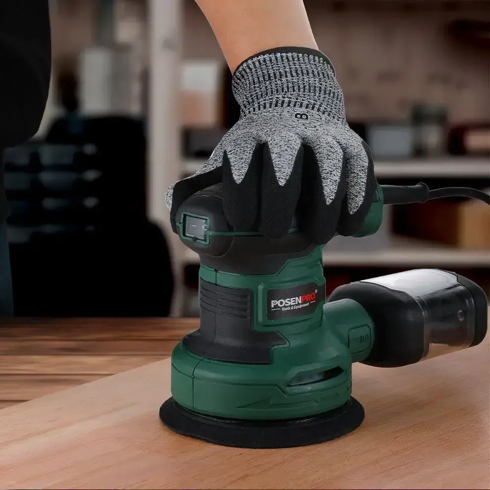 Шлифовальная машина эксцентриковая сетевая 300 Вт, 7000-13000 оборотов / мин, 6 скоростей POSENPRO