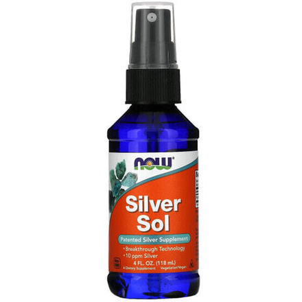Минералы и микроэлементы NOW Foods, Silver Sol, серебряная вода, 118 мл (4 жидк. унции)