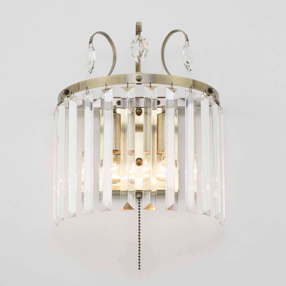 Citilux Инга CL335323 Бра хрустальное с выключателем Бронза