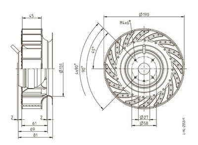 Мотор-колесо RH19L-2EP.W6.1R