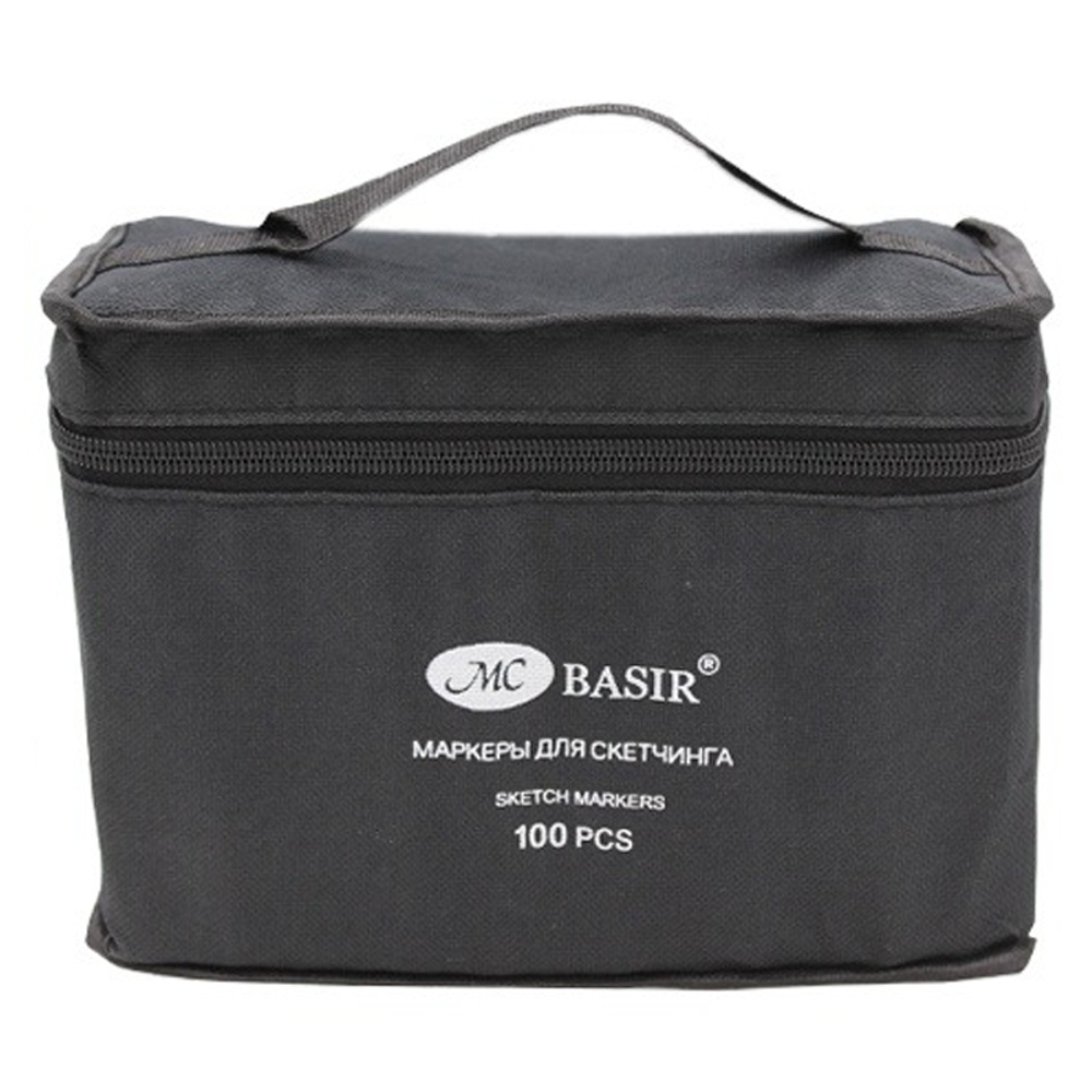 Маркер для скетчинга, двусторонние, Basir, трёхгранные, 13 мм, спиртовые, 100 шт