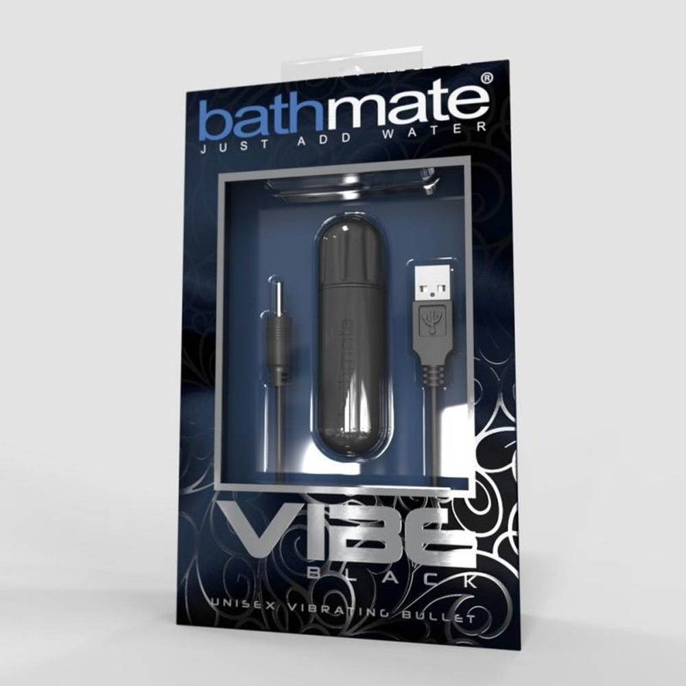 Чёрная перезаряжаемая вибропуля Bathmate Vibrating Bullet Vibe Black (Цвет: черный)