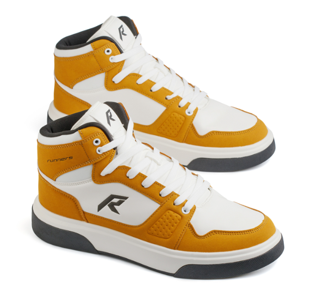 Кеды мужские Runners, RNS-242-07921, белый/коричневый