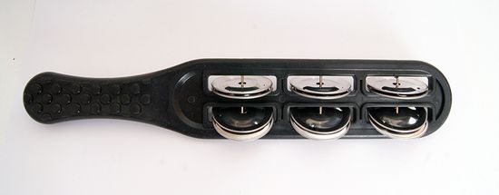 FLT-G16-2B Бубенцы плоские на пластиковой черной ручке, 6 пар, Fleet