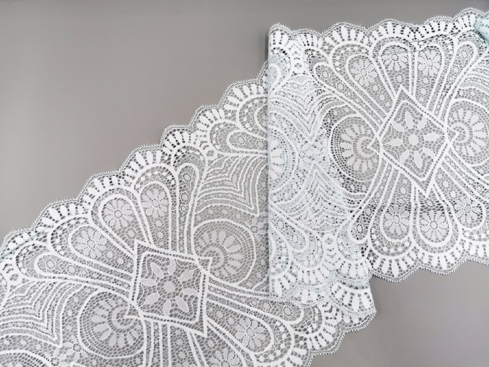 Эластичное кружево, 23см, небесно-голубой (Арт: EK-2721), м