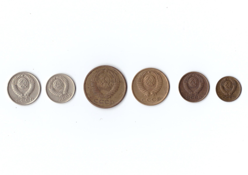 Набор монет (6 шт) 1976г. 1,2,3,5,10,15копеек XF