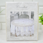 Скатерть круглая 150см CROCHET 60" бежевая