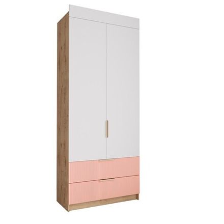 Шкаф 900 с ящиками Лавис ШД 900.1 (Дуб бунратти/Персик софт)