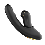 Черный вибратор-кролик 19см со съемным клиторальным пульсатором BeYourLover Fatima Black TL278B