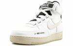 Кроссовки Nike Air Force 1 Utility White Light Cream Pu (Женская размерная сетка)