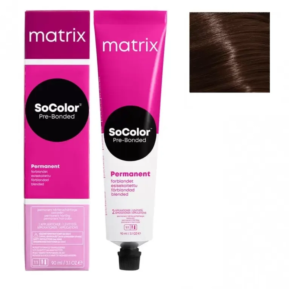 Matrix SoColor Pre-Bonded 6NW Темный блонд натуральный теплый, 90мл