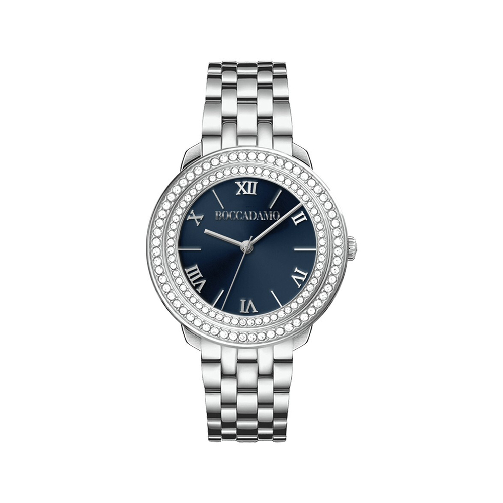 Часы Boccadamo Diva Silver Blue DV002 BL/S  с минеральным стеклом, кристаллами Swarovski