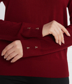 Хлопковый свитер Patrizia Pepe - бордовый(8K0153 KM36)