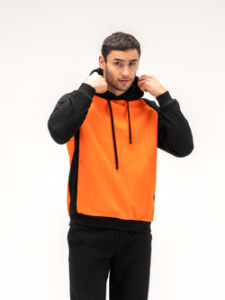 Костюм мужской спортивный теплый. Оранжевый/черный