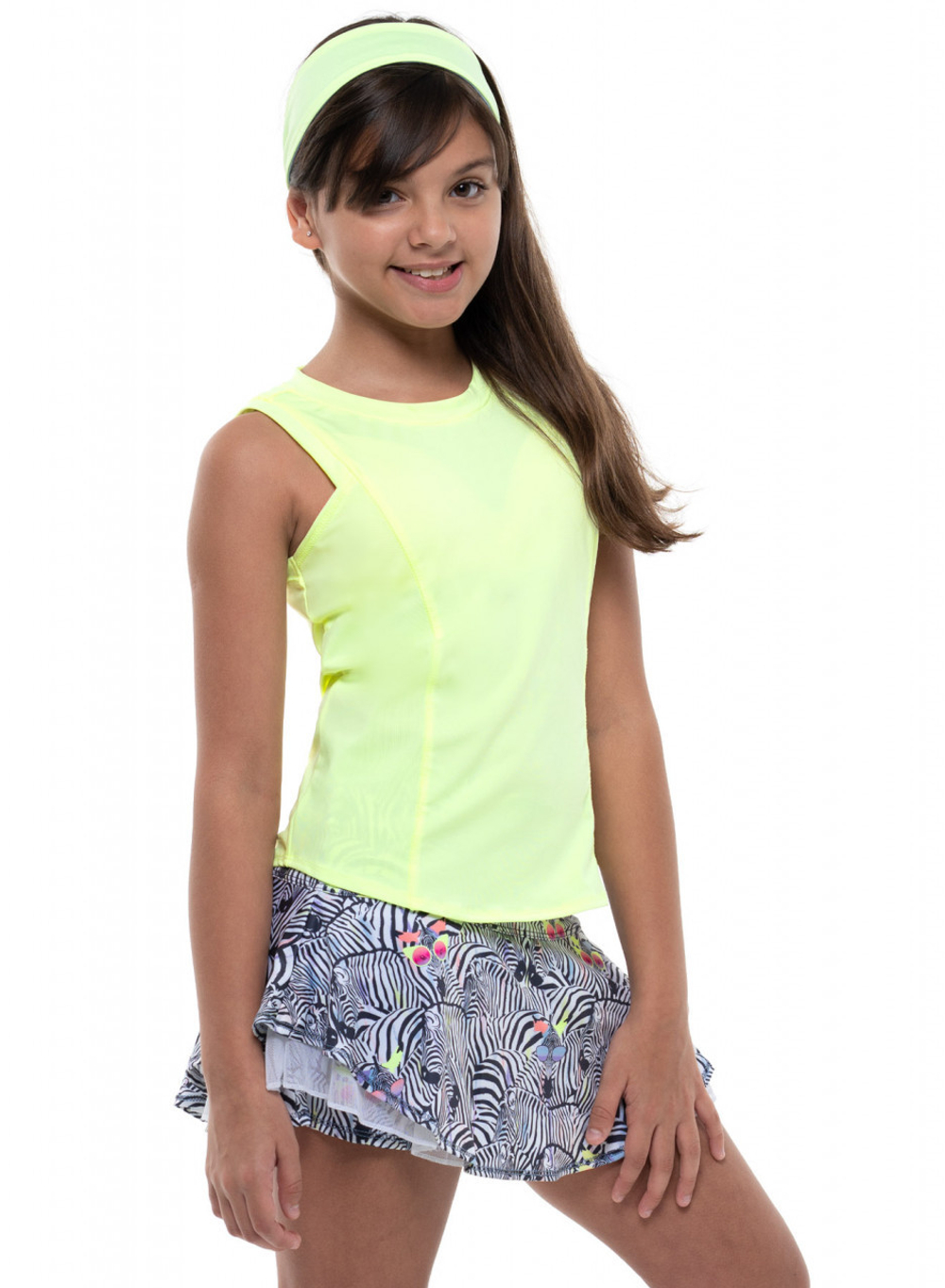 Футболка для девочки теннисная Lucky in Love Going Wild Starter Tank Girls - желтый