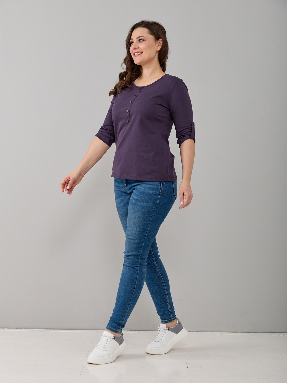 Лонгслив ЛНк-005/баклажан