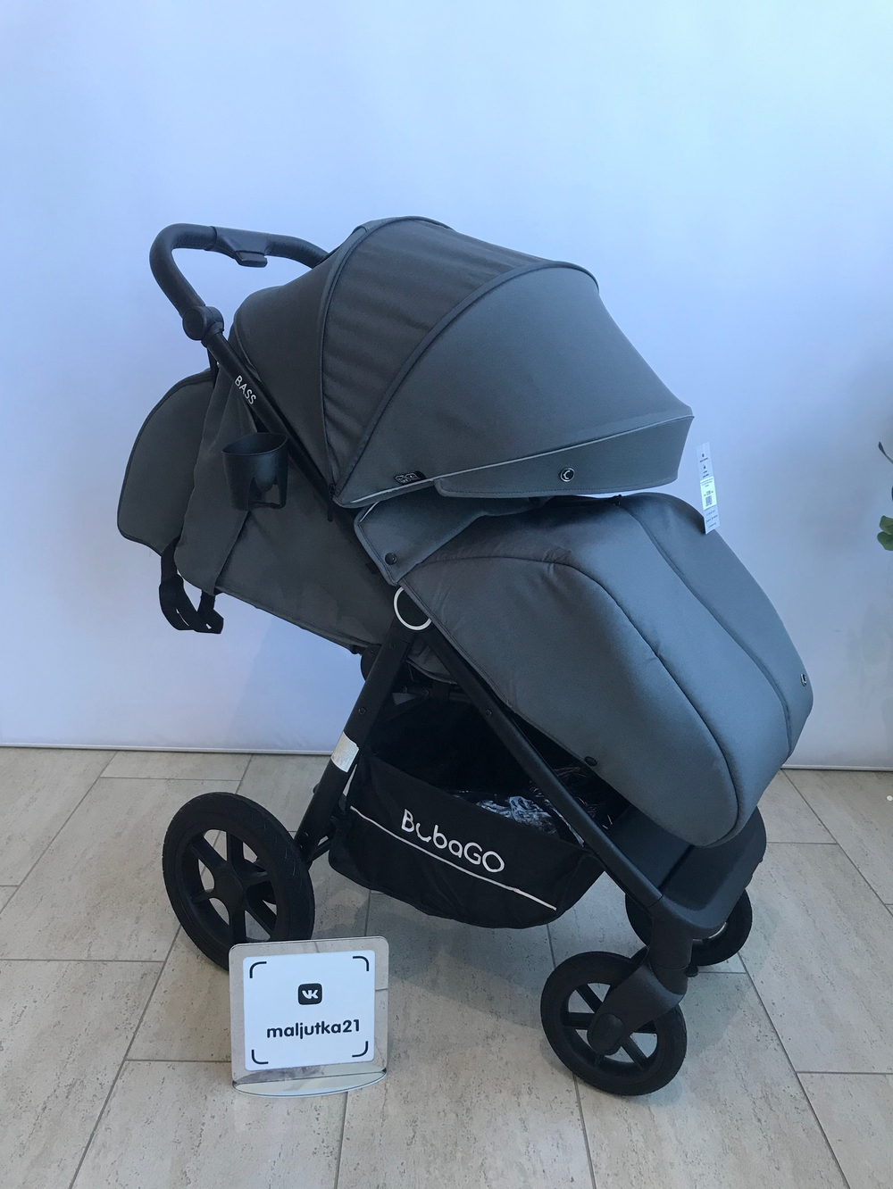 Коляска детская прогулочная BubaGo арт. BG 130-3 MODEL BASS color/цвет Gray/Серый