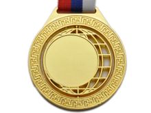 Медаль спортивная с лентой 1 место d - 7 см :5703-1