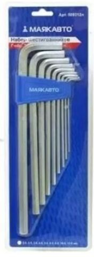 Набор шестигранников  9пр (2,0-12мм) удил. МАЯКАВТО™ 509312л