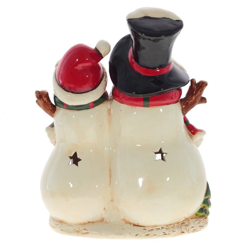 GAEM Фигурка декоративная "Снеговики" с подсветкой, 2 режима (цвет и жёлт), L24 W17 H31 см