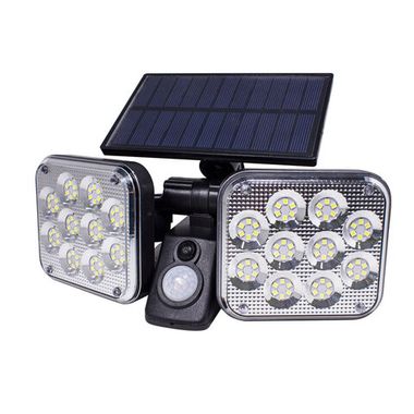 Светильник светодиодный на солнечной батарее с датчиком движения и пультом(120SMD,6500К,t заряда 8ч,t раб 7ч,батарея:3.7V,2400mAh,IP65) Forsage F-RK-SWB5070C-PIR