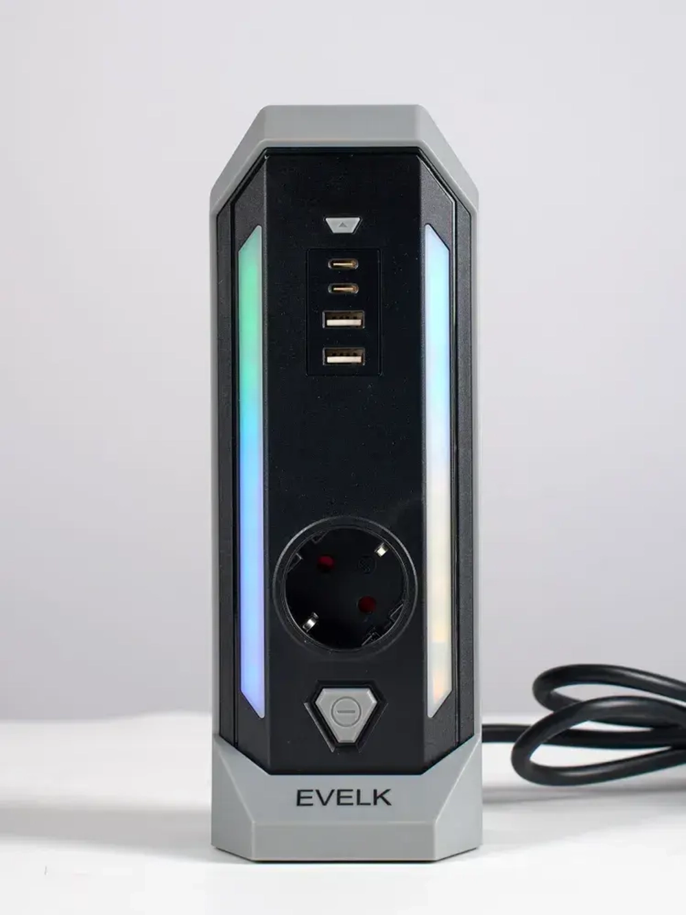 Вертикальный сетевой фильтр GAME TOWER EV-101, черный