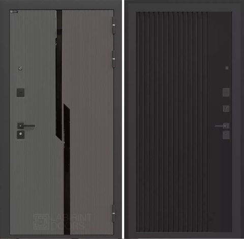Входная металлическая дверь CARBON (Карбон) 29 Кварц черный / Графит Лофт