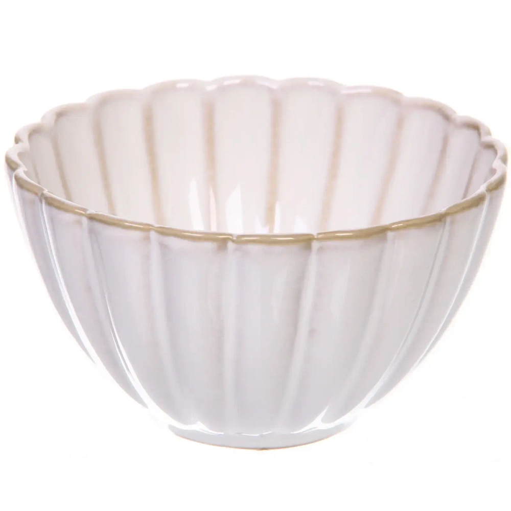 Салатник керамический «Верона» 500мл ромашка бежевая 11*6,5см