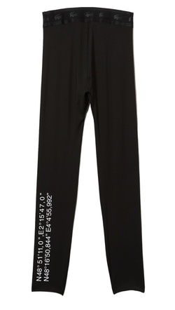 Leginsy Lacoste SPORT Prints And Inscriptions Leggings - черный