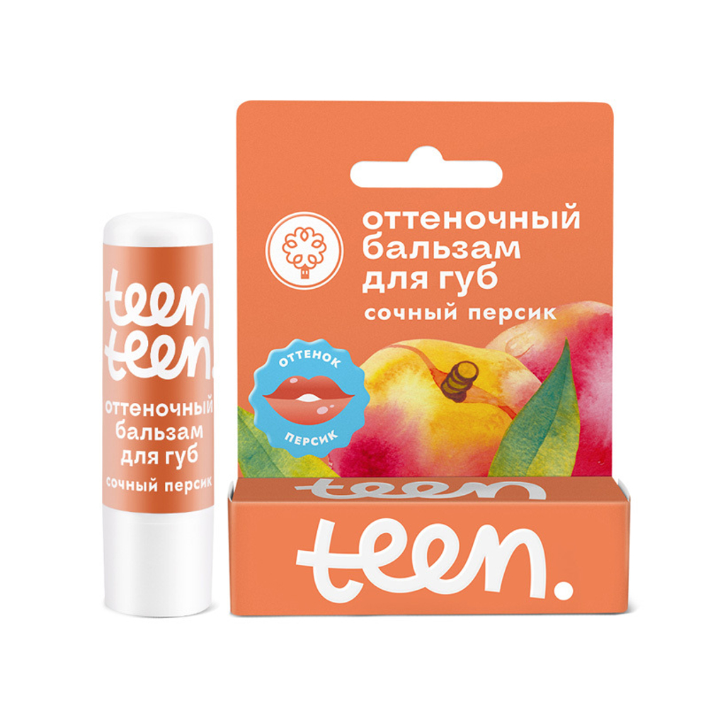 Оттеночный бальзам для губ Сочный персик, 3,5 г (2,69 б)