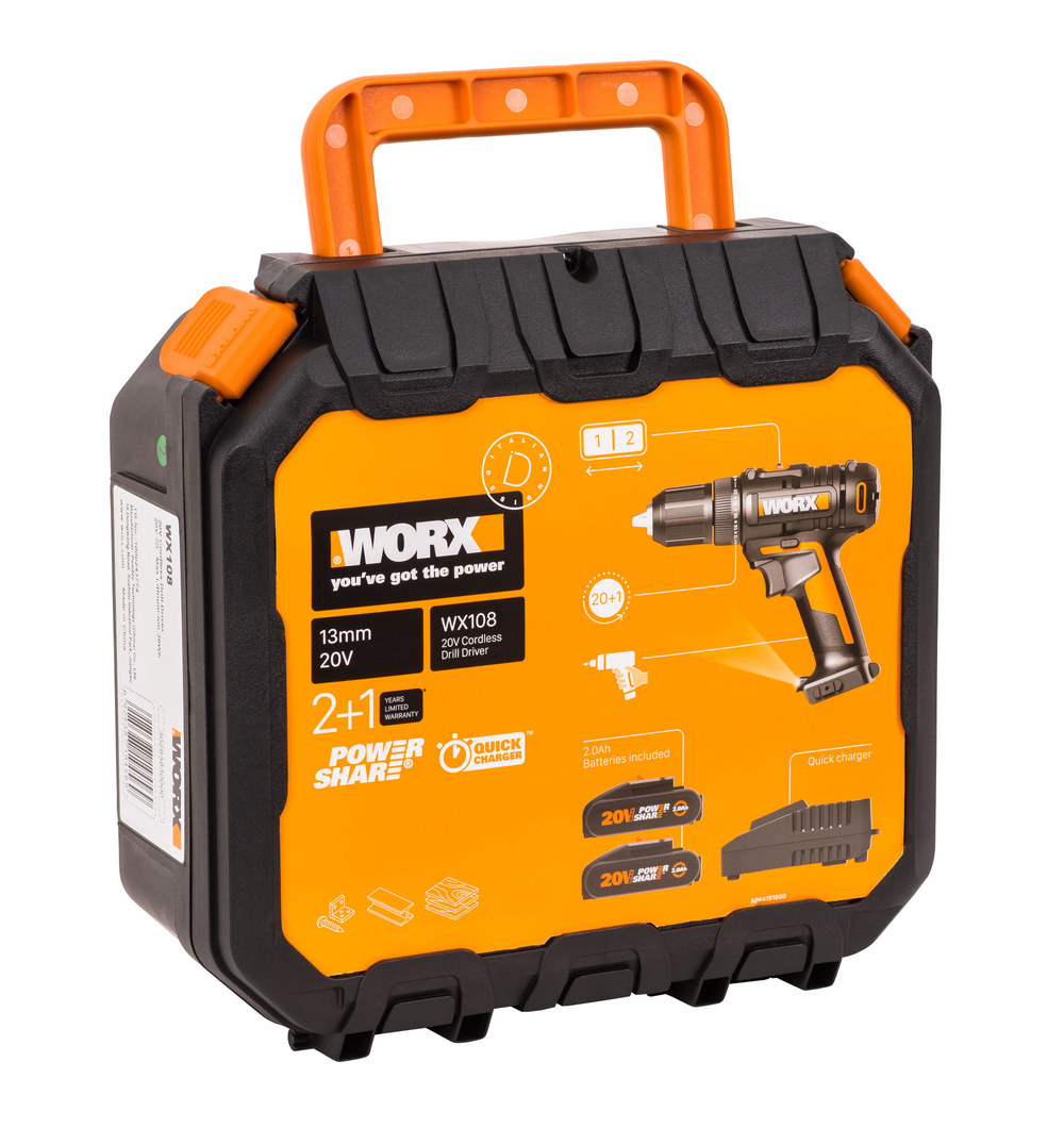 Дрель-шуруповерт аккумуляторная WORX WX108.9