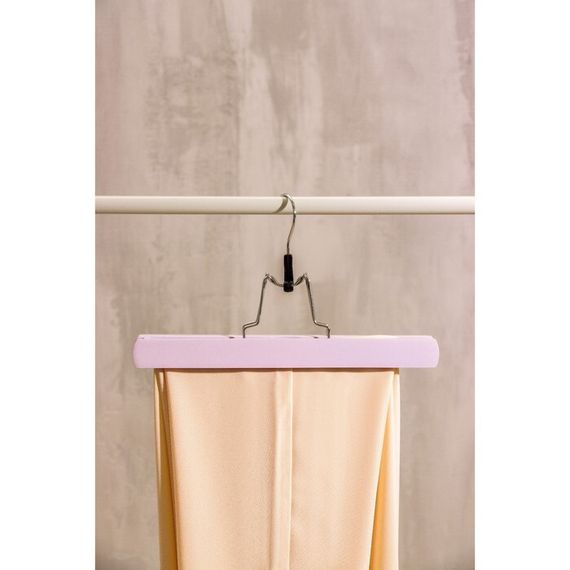 Вешалка деревянная для брюк и юбок SAVANNA «Тэри», 30×16×2 см, цвет сиреневый