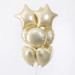 F Шар Звезда 18'' / 46 см, Золото Сатин (БГ-15)