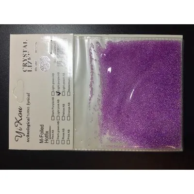 Бульонки прозрачные светло-фиолетовые Light purple AB