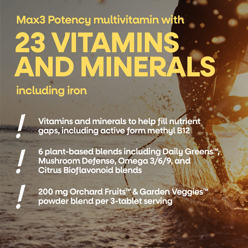 Nature's Way, Alive!® Max3 Potency, полный мультивитаминный комплекс для взрослых, с железом, 90 таблеток