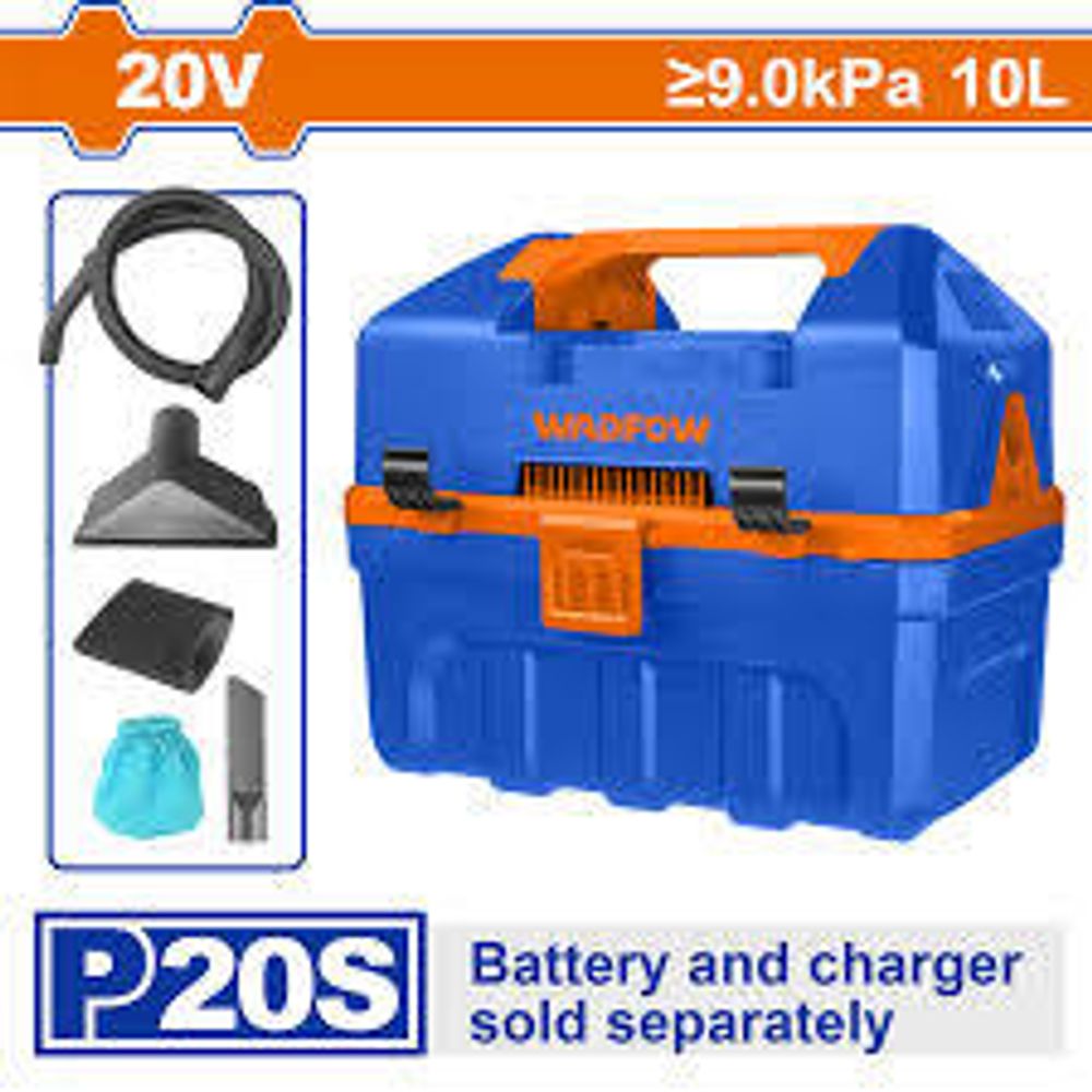 Пылесос аккумуляторный WADFOW WQV2A10 20 В 10 л