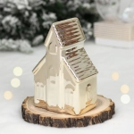 Украшение новогоднее GLOSS «Зимний домик» 8.5*5*13 см, Золото