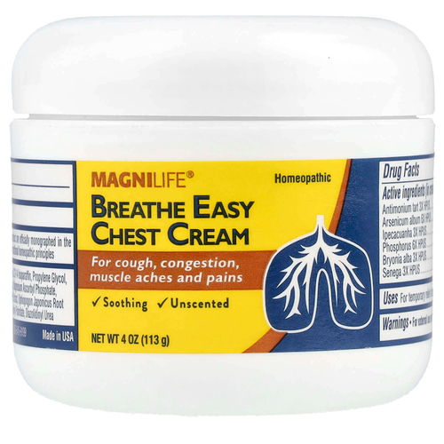 MagniLife, Breathe Easy, крем для груди, без запаха, 113 г (4 унции)