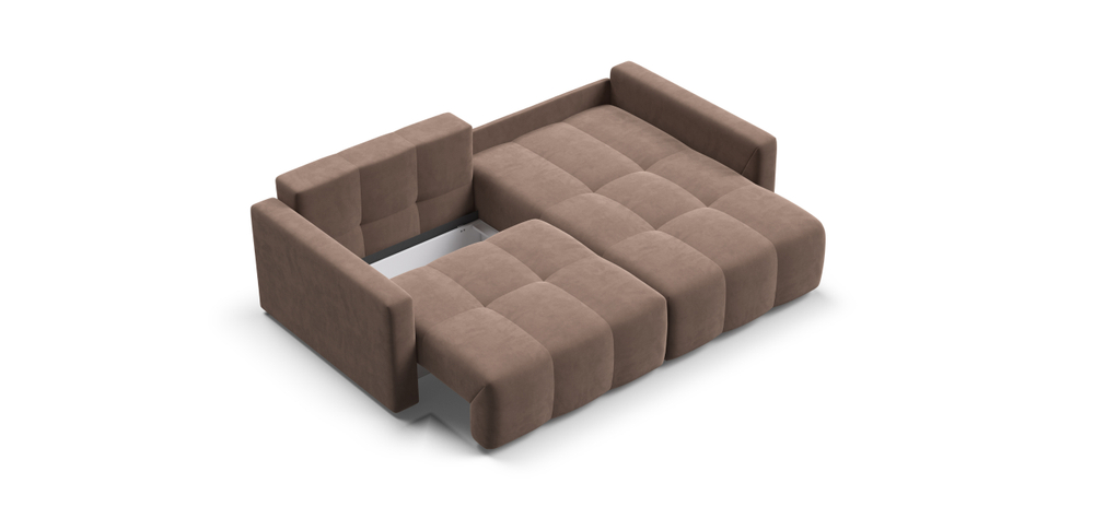 Угловой диван Босс Тренд Велюр Монолит мокко