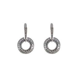 "Ортан" серьги в серебряном покрытии из коллекции "Дикие кошки" от Jenavi  с английским замком