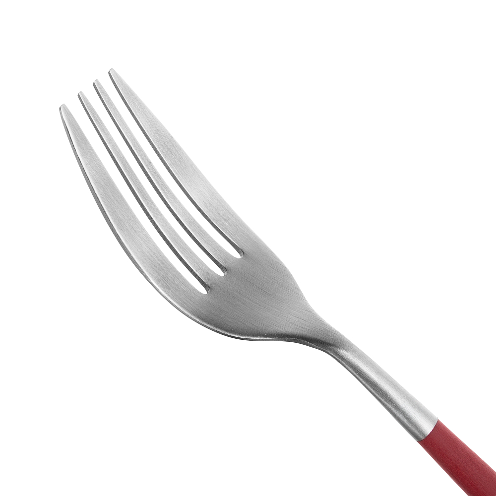 Набор столовых приборов на 6 персон 24 предмета Cutipol Mio matte red в подарочной упаковке