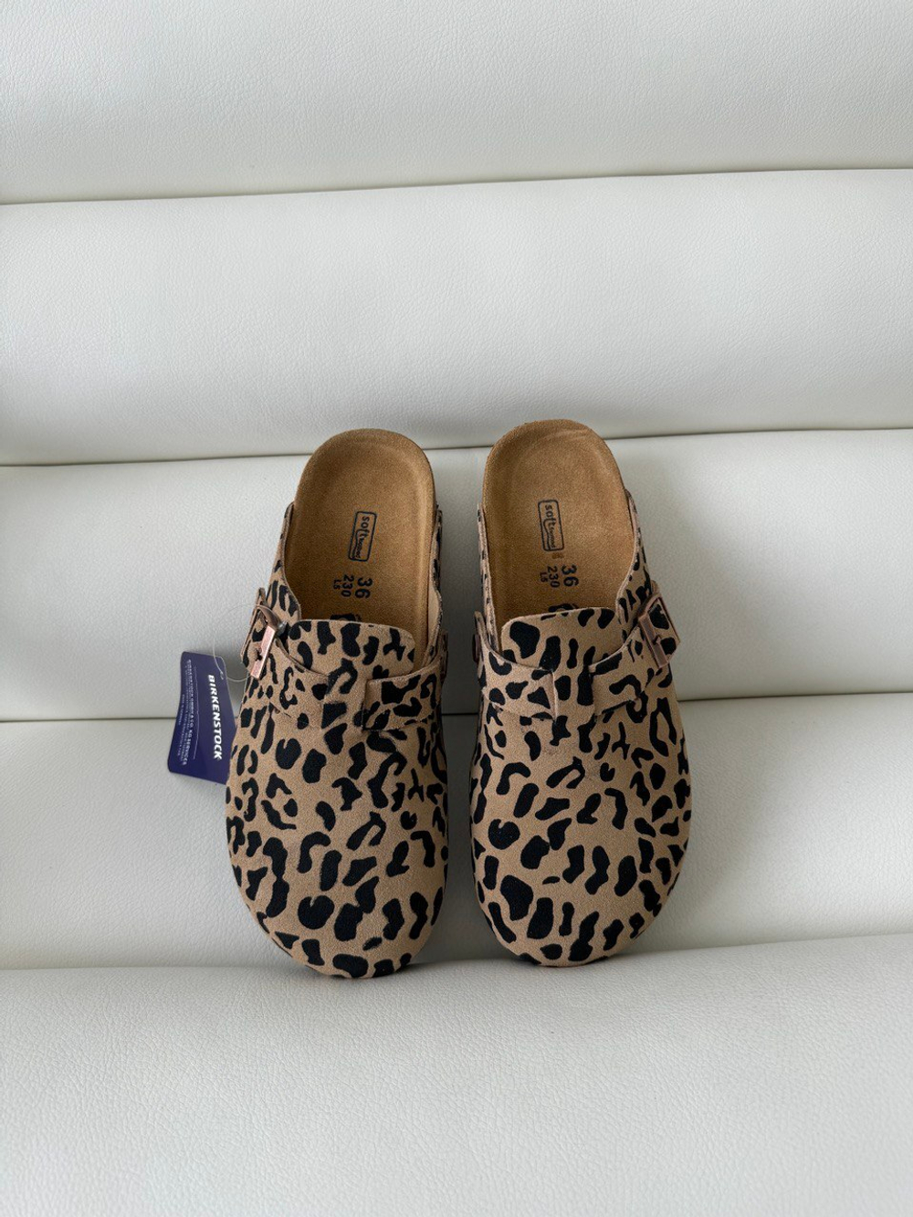 Мюли Birkenstock в леопардовом цвете