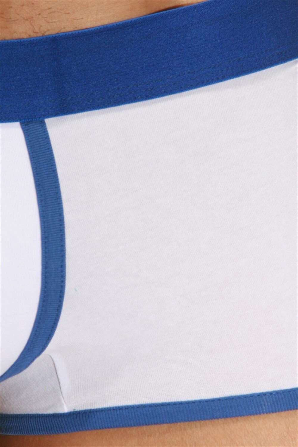 Белые трусы-боксеры с контрастной резинкой и отделкой (Размер: L) (Цвет: белый)