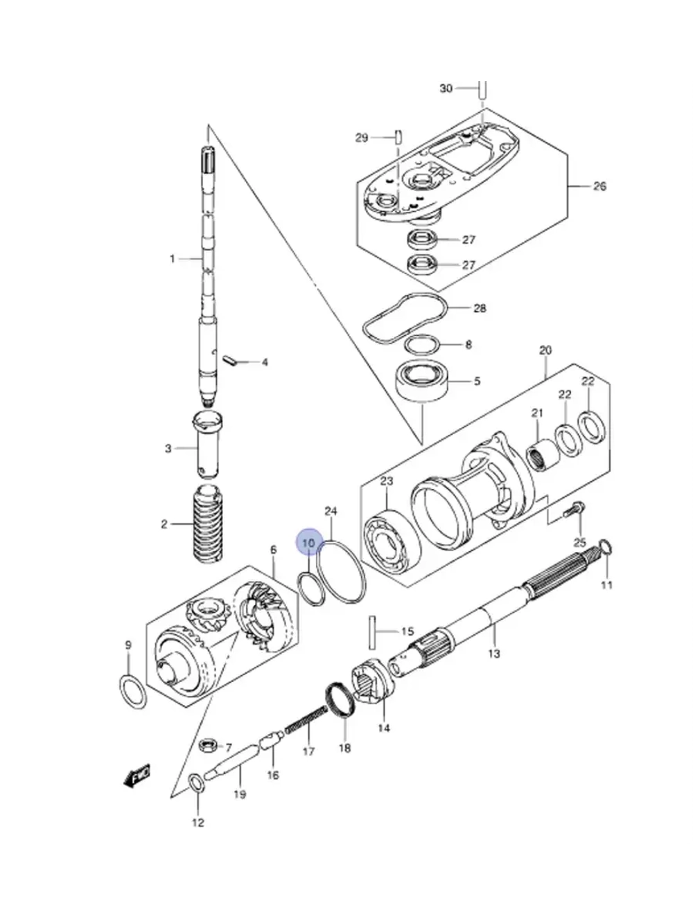 Шайба регулировочная для лодочного мотора 08221-35455