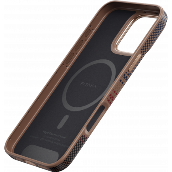 Противоударный чехол Pitaka Fusion Weaving MagEZ 5 (1500D) для iPhone 16 Pro Max - Sunset
