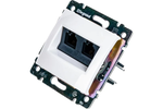 Розетка информационная RJ45 категория 5e UTP 2 выхода Legrand Valena (белый) арт 774231 (3шт)